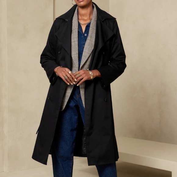 Banana Republic Giovana Twill Trench, NWT, Medium - Picture 2 of 2